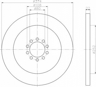 HELLA PAGID 8dd355117531 -  Тормозной диск